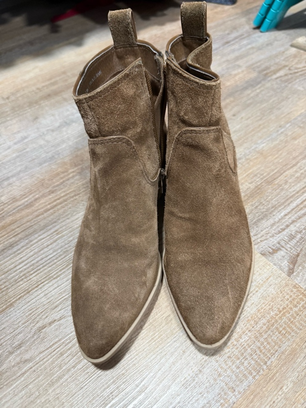Dolce Vita Brown Suede Pointed Toe Ankle Booties